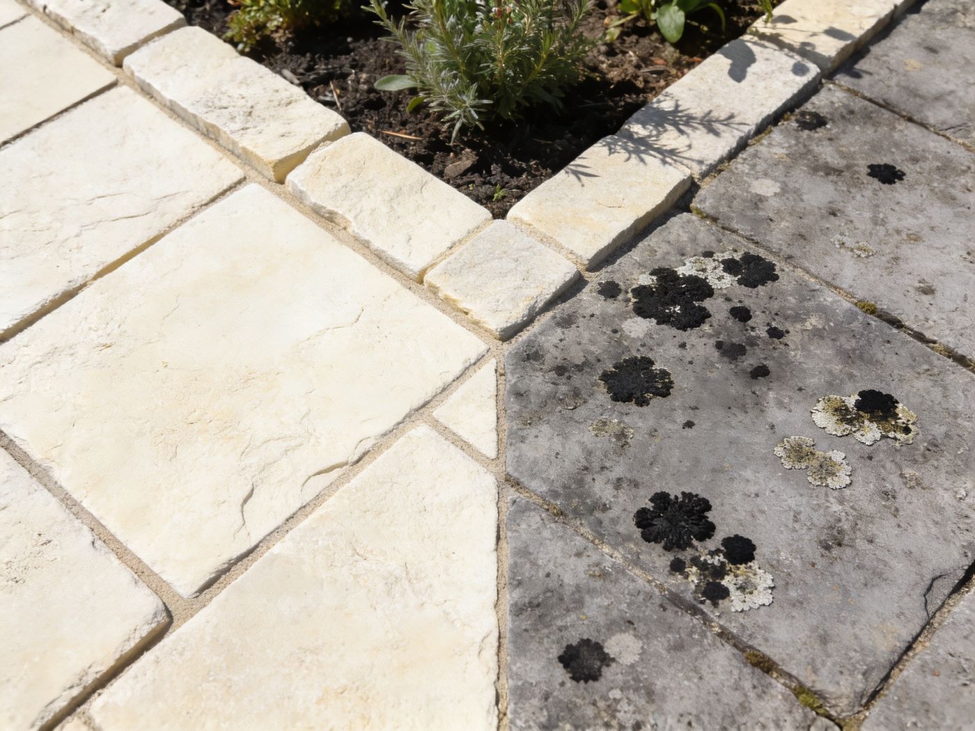 Limestone pavers - mid clean